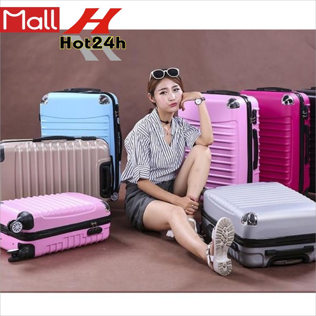XẢ KHO GIÁ SỐC_ VALI DU LỊCH BỌC GÓC GÂN NGANG NHỰA SIÊU BỀN GIÁ RẺ ĐỦ MÀU HÀNG SẴN