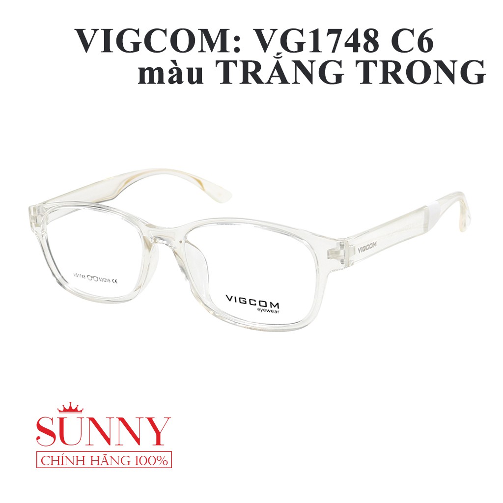Gọng kính thời trang VIGCOM VG1748 chính hãng, thiết kế dễ đeo bảo vệ mắt