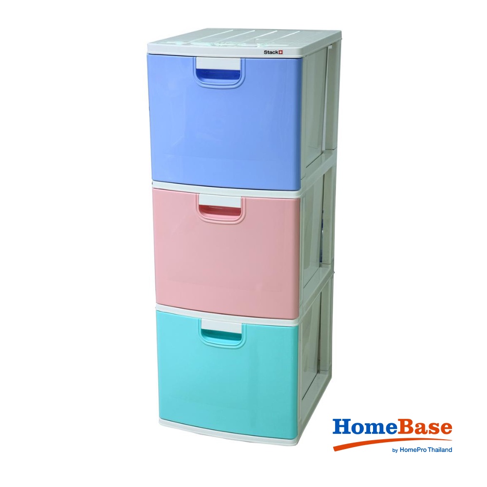 HomeBase ME LIVING Tủ nhựa 3 tầng FANCY LL3 Thái Lan W42xD48xH112cm pha màu