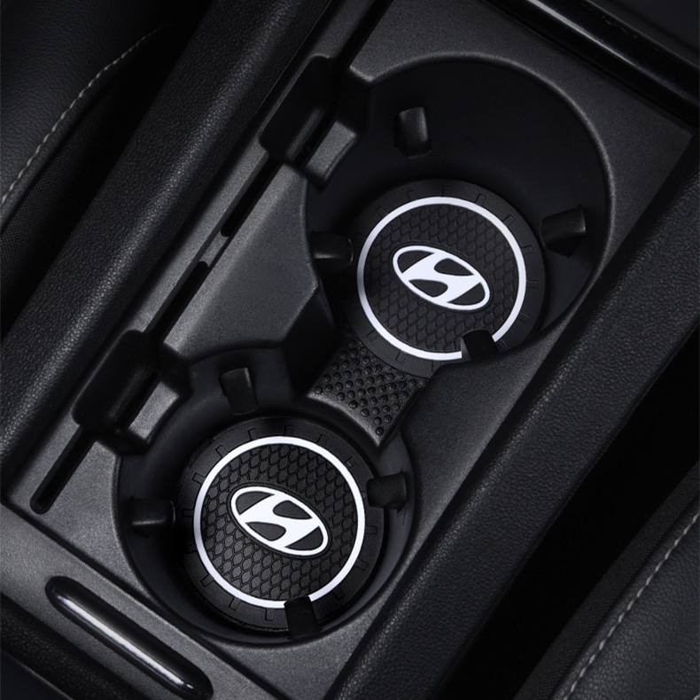 Set 2 Miếng Dán Trang Trí Nội Thất Xe Hơi Chống Trượt Cho Hyundai I10 I30 I20 Sonata Accent Tucson Elantra