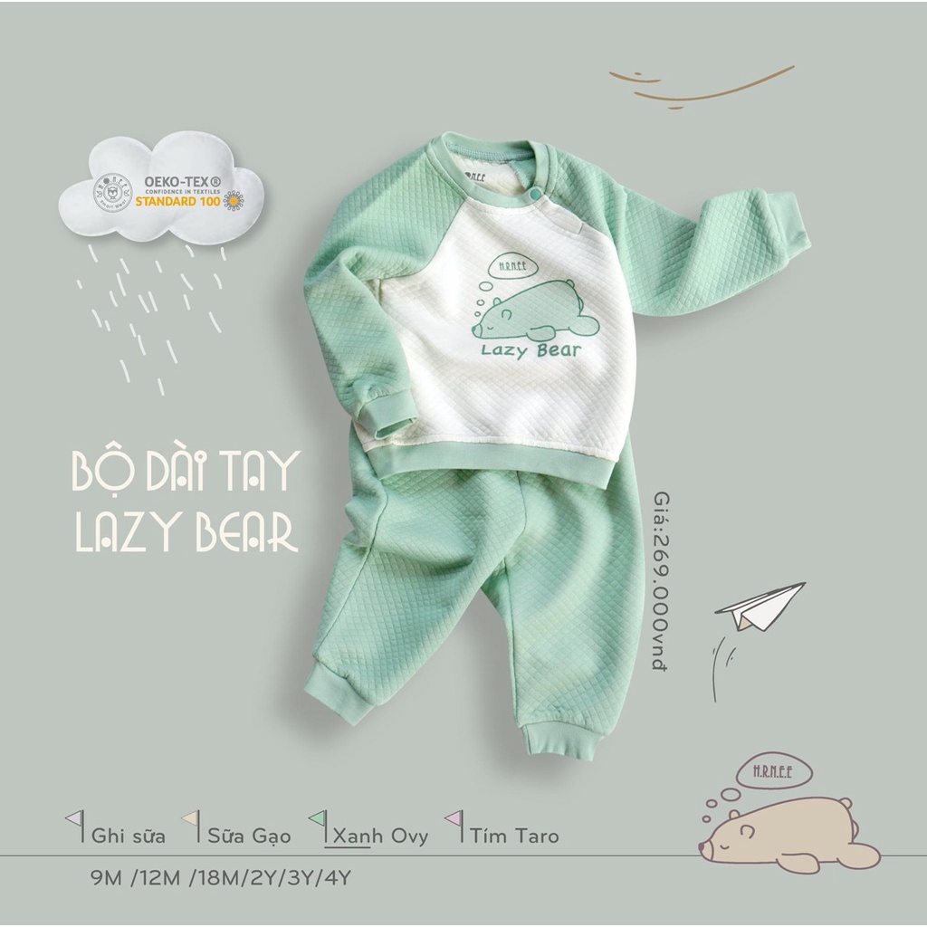 Bộ nỉ chần bông dành cho bé