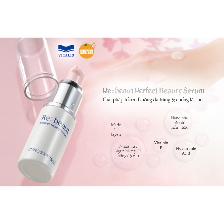 Serum cấp ẩm REBEAUT Nhật Bản cao cấp tinh chất dưỡng trắng da mặt chống lão hoá cho da dầu mụn nhạy cảm SIMI