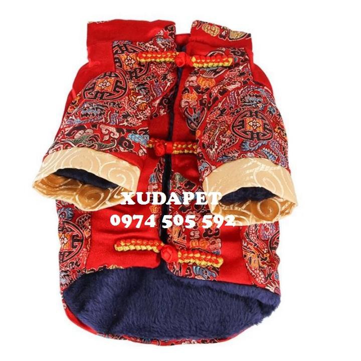ÁO TẾT GẤM LỤA ĐỎ PHONG CÁCH TRUNG HOA XUDAPET – AGT7701