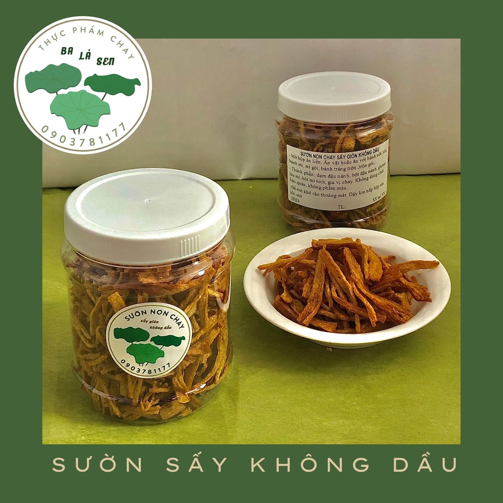[Thực phẩm chay ăn liền] Sườn non chay sấy giòn không dầu Ba Lá Sen chế biến sẵn, bảo quản lâu 180g | BigBuy360 - bigbuy360.vn