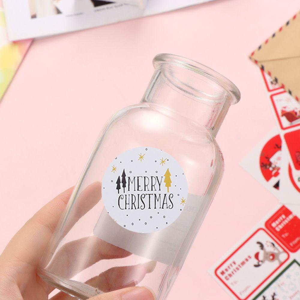 Bộ 30 / 60 Sticker Giấy Dán Trang Trí Hộp Bánh Kẹo Giáng Sinh