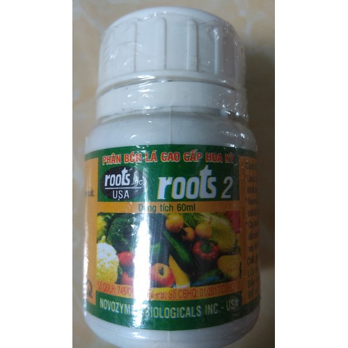 Phân bón lá hữu cơ sinh học ROOTS 2 - chai 60 ml
