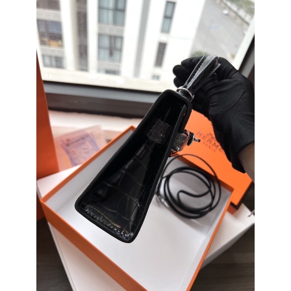 Túi xách nữ HM Kelly mini vân cá sấu size 19