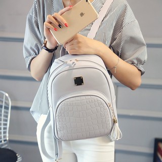 Balo Da Vân Cá Sấu - Xám [HNC]