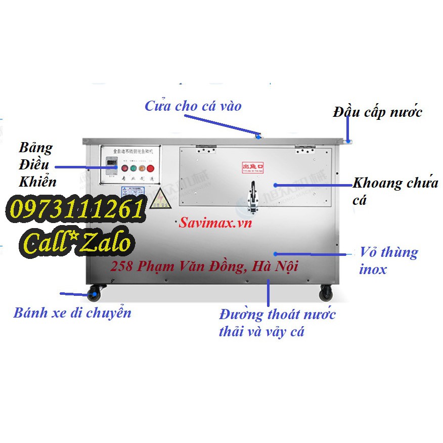 Máy đánh vảy cá tự động cho bếp ăn công nghiệp OKASU OS500