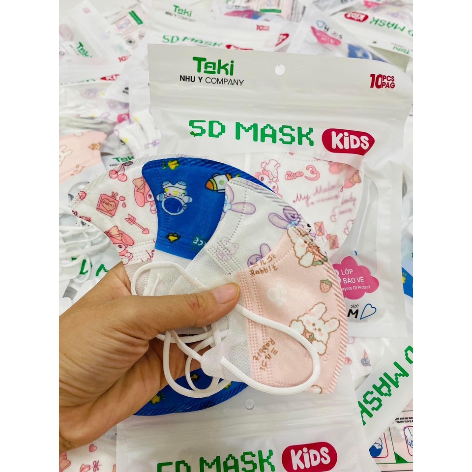 Set 10 cái Khẩu trang 5D Taki size 0-4 tuổi