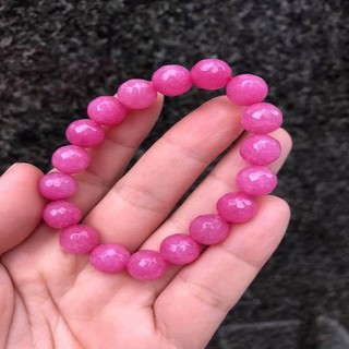 VÒNG TAY ĐA HỒNG RUBY CẮT GIÁC 10LY