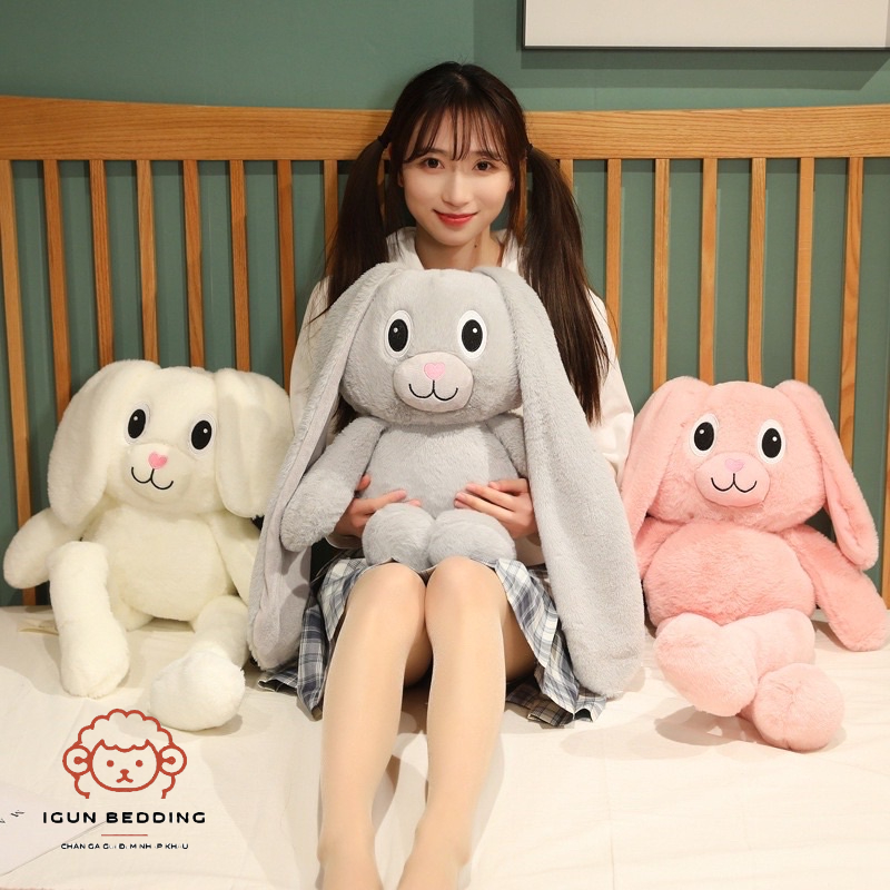 Gấu bông thỏ tai rút IGUN BEDDING 3 màu siêu xinh
