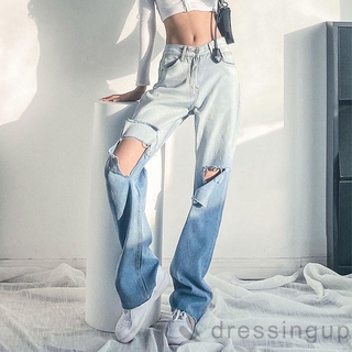 Quần Dài Nữ Ống Rộng Lưng Cao Màu Gradient Size Xs-Xxl