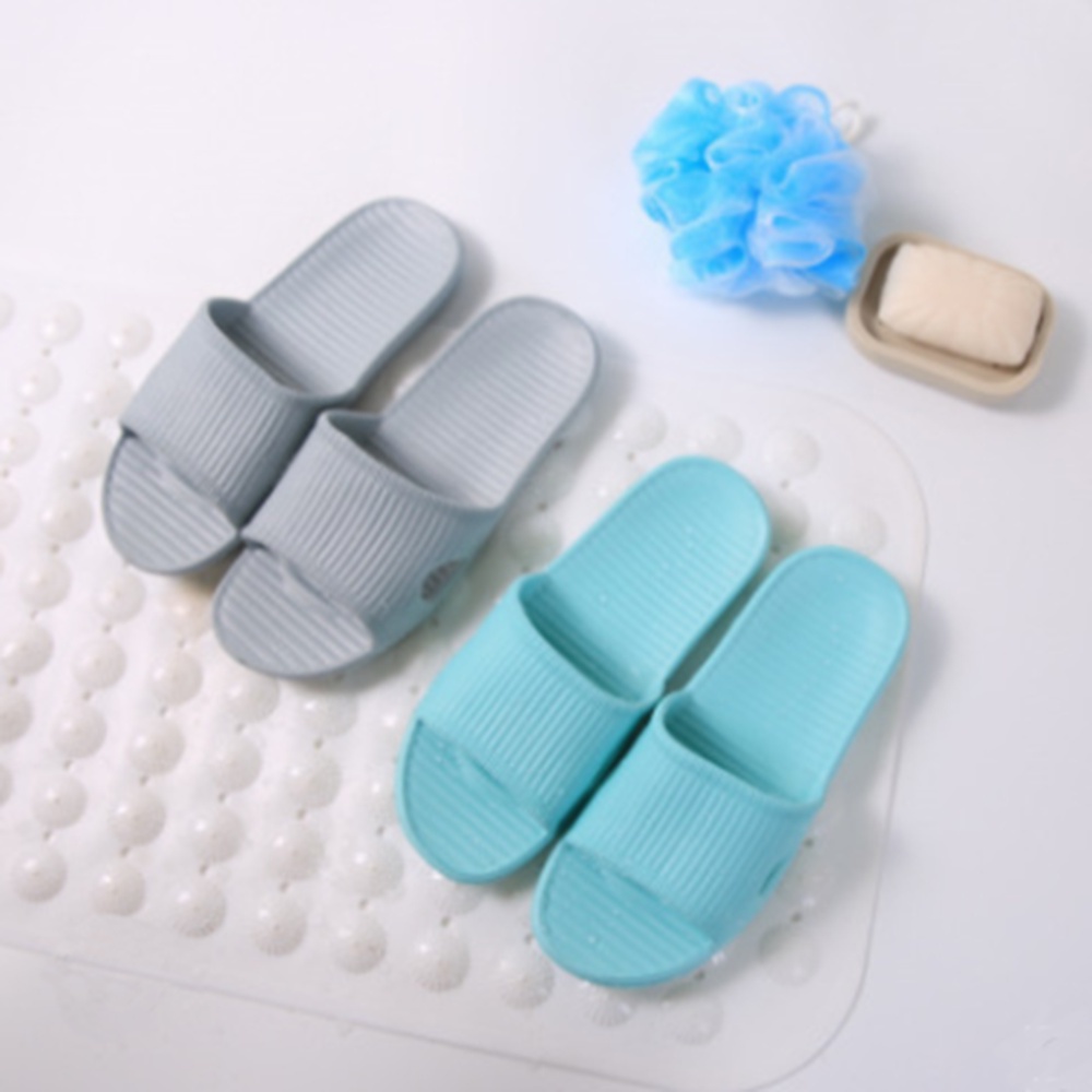 Đôi dép cao su mang trong nhà tắm mềm mại họa tiết kẻ sọc thoải mái nhiều màu tùy chọn thời trang mùa hè cho nam và nữ