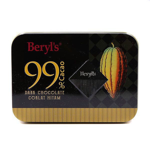 Dark Chocolate Beryl's đắng hộp thiếc 108gr socola đen đắng nguyên chất (80% &amp; 99% )