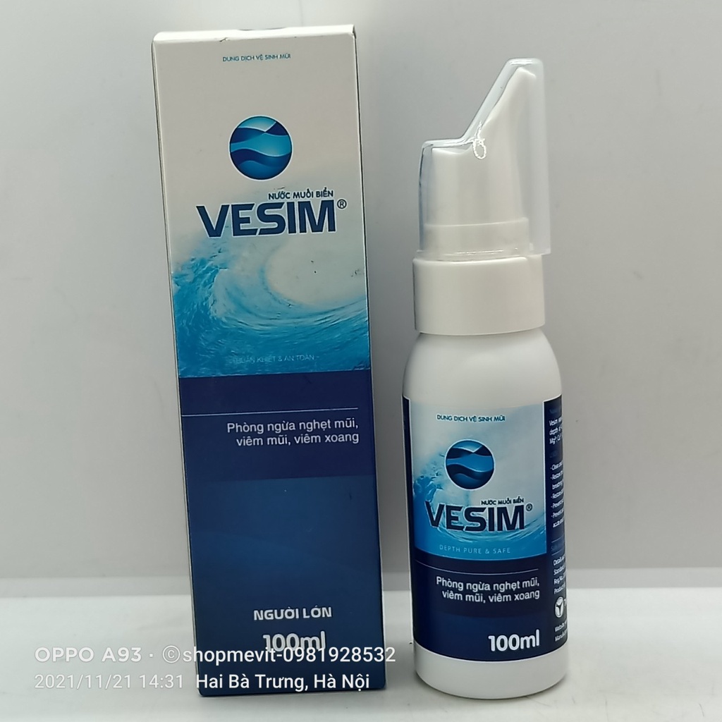 [Chính hãng]  Nước muối biển Vesim 100ml cho người lớn