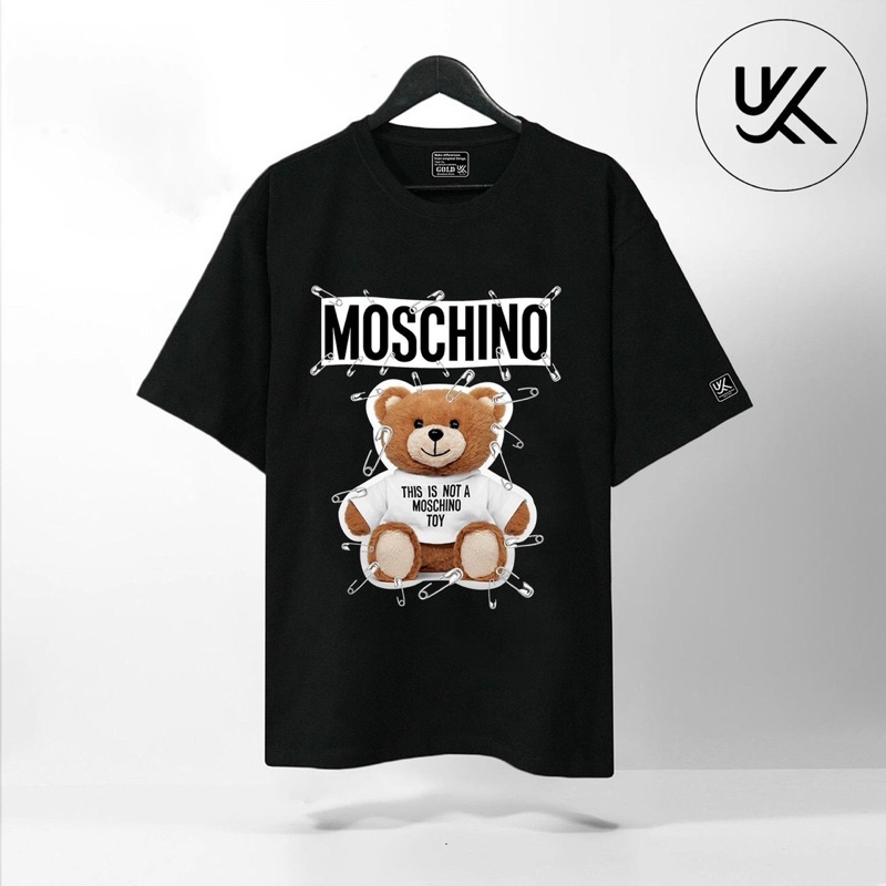 Áo thun nam nữ 100% Cotton fom rộng oversize Moschino Cho Nam và Nữ