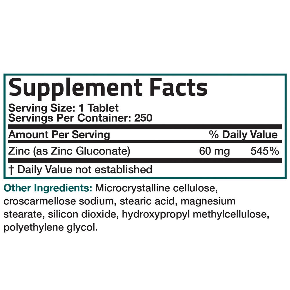 Organic Vitamins ZinC 60mg - 250 viên Mỹ - Bổ sung kẽm | BigBuy360 - bigbuy360.vn