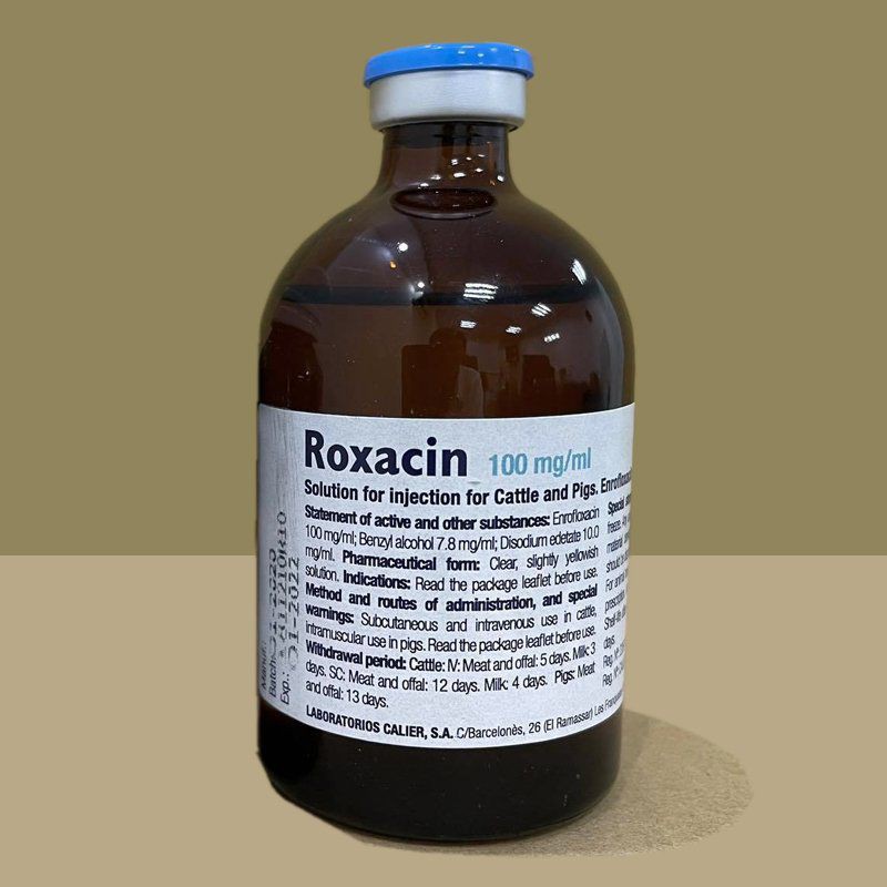 Roxacin Enrofloxacin chống nhiễm khuẩn cho tôm, cá chai 1L