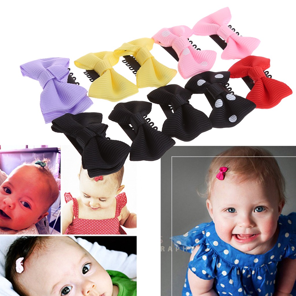 Set 10 kẹp tóc hình nơ ruy băng thời trang dễ thương cho bé gái