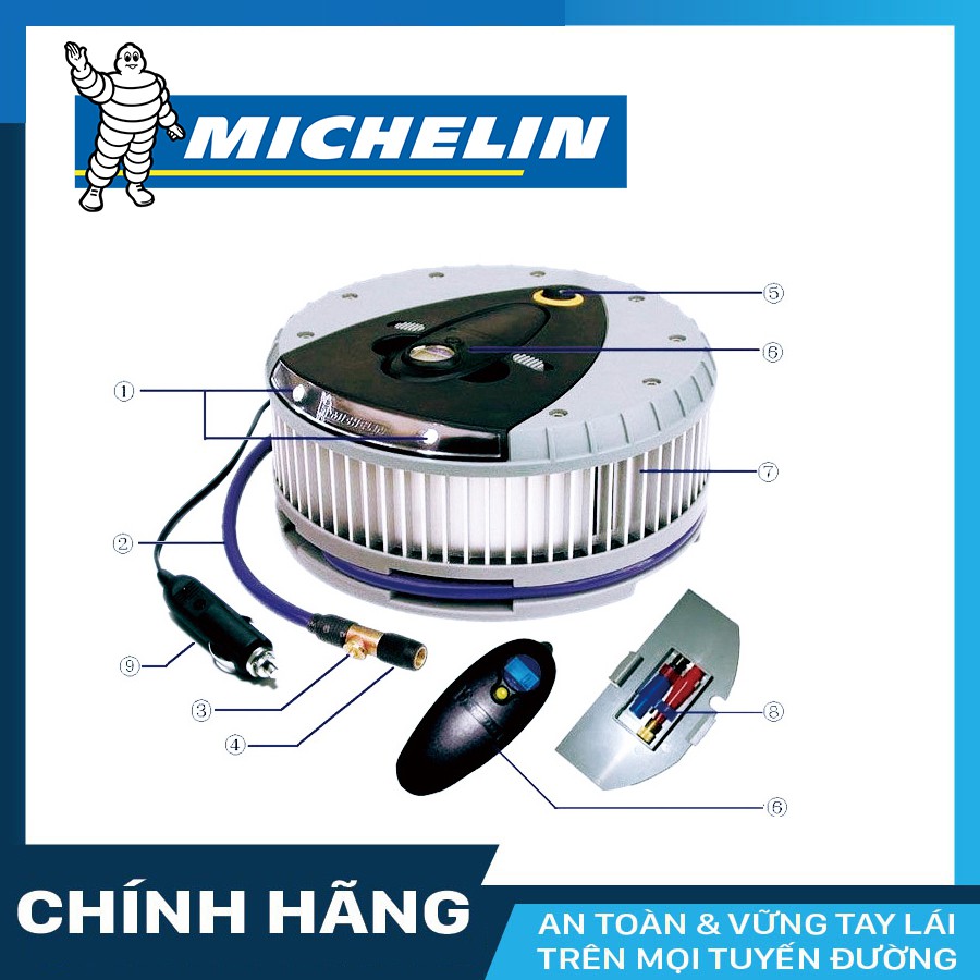 Bơm lốp Mini Ô Tô Michelin 4388ML - hàng chính hãng