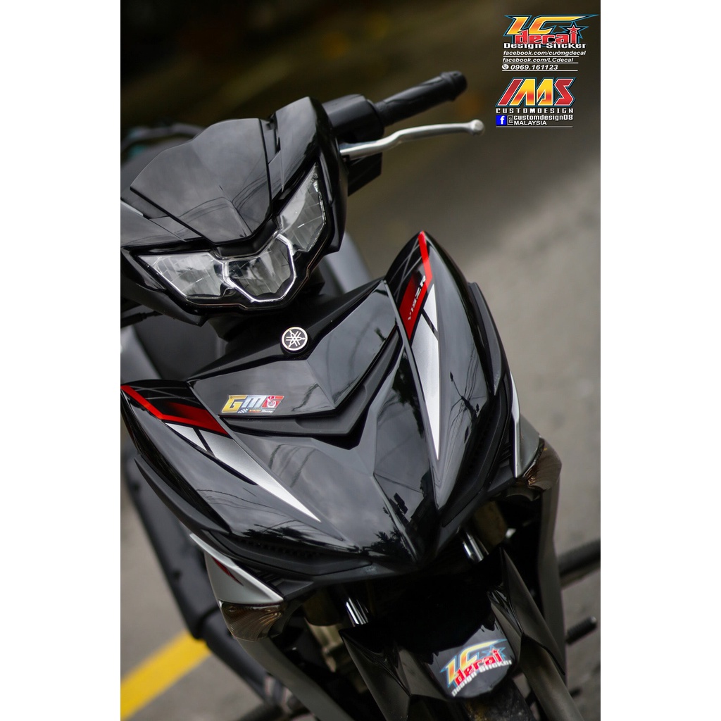 Tem Decal Rời Dán Xe Exciter 150 Mẫu Y15ZR Zin 2020 Bạc Đỏ Đen Cực Đẹp, Hàng 3 Lớp Chất Lượng Cao