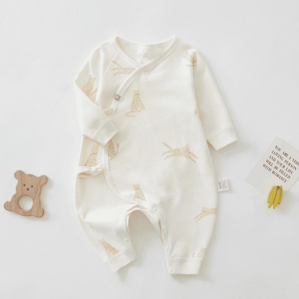 Bodysuit CAO CẤP Cho Bé 100% Cotton Hoạ Tiết Con Báo
