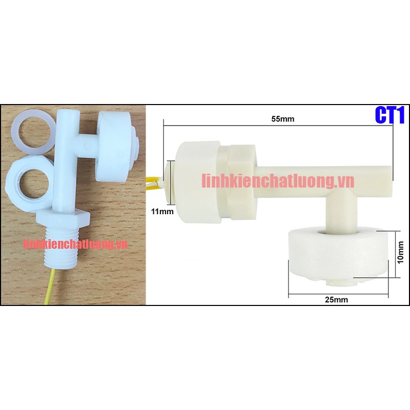 Công tắc phao cảm biến mực nước CTP1 trắng