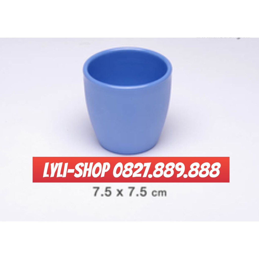 Ly Lùn Uống Nước Đủ Màu Melamine Nhám Rớt Không Bể 200ml Thái Lan