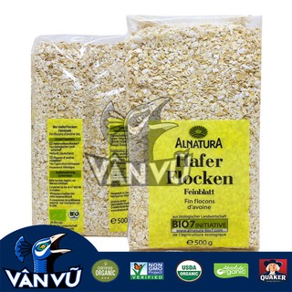 Yến Mạch Nguyên Chất Hữu Cơ Đức Bio Alnatura Hafer Flocken Giảm Cân Cán Vỡ Gói 500g