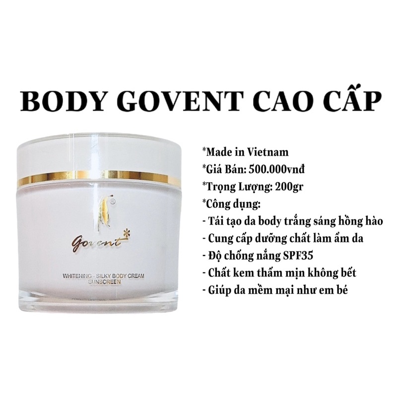 KEM BODY GOVENT CAO CẤP (Liên Nguyễn) (Yêu thích) Trắng da