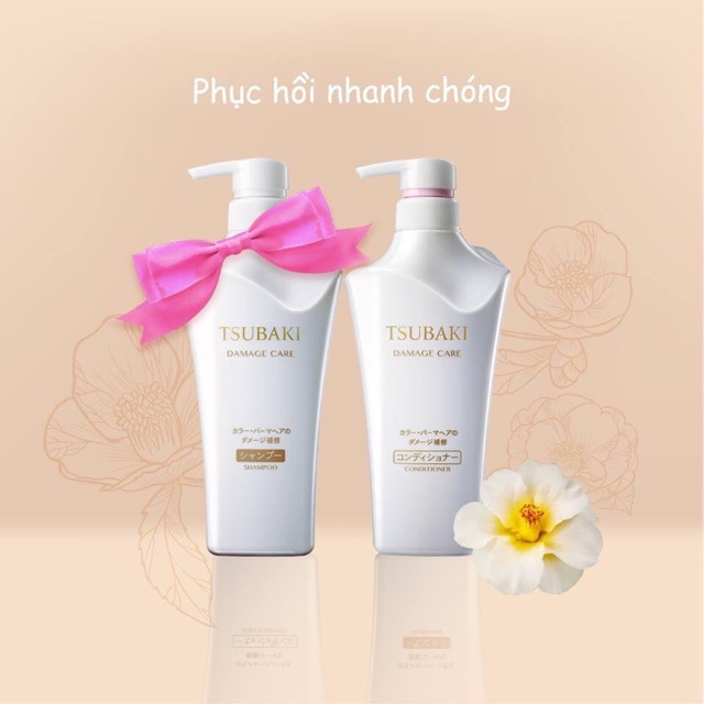 Bộ Dầu Gội Xã TSUBAKI SHISEIDO DAMAGE CARE (TRẮNG)