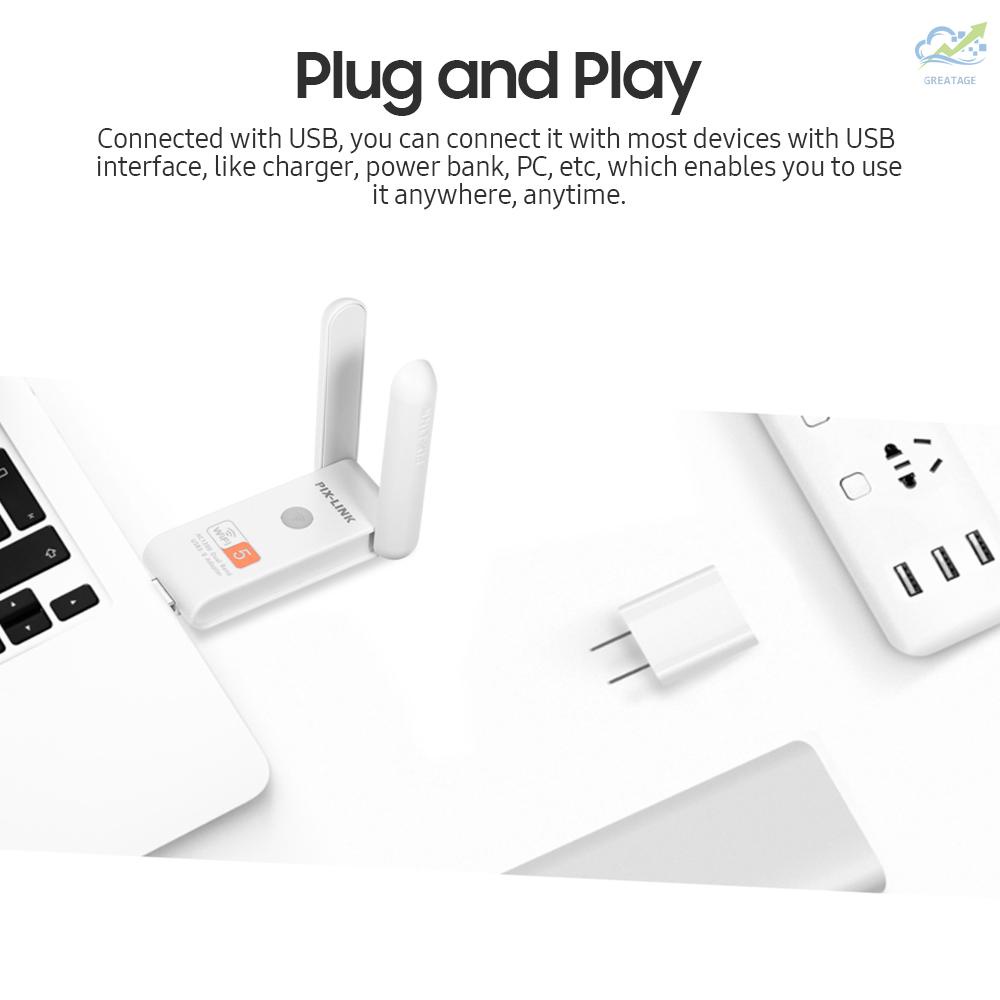 Mới Usb Wifi 2.4g (Up To 300mbps) & 5g (Up Sang 866mbps) / 2 Ăng Ten Cao Cấp | BigBuy360 - bigbuy360.vn