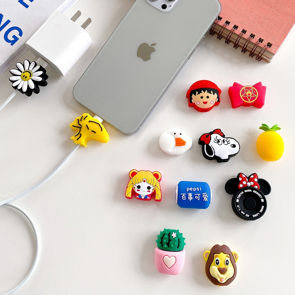 Phụ Kiện Bảo Vệ Dây Cáp Sạc USB Hình Chim Cánh Cụt Hoạt Hình