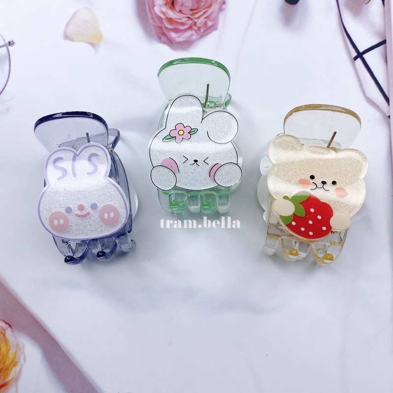 Kẹp càng cua hình cao cấp kẹp tóc càng cua 5 răng tram.bella