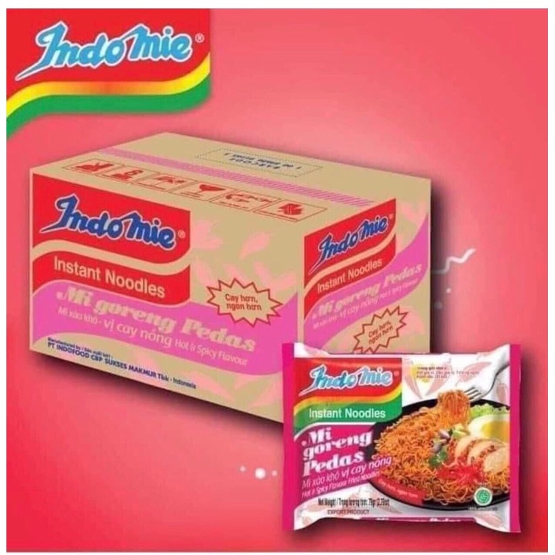 THÙNG MÌ XÀO KHÔ INDOMIE I 4 VỊ I 20 GÓI
