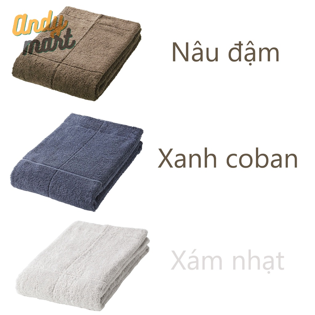 Khăn tắm Muji xuất Nhật 70x140 chất cotton dày dặn, mềm mịn, thấm hút tốt