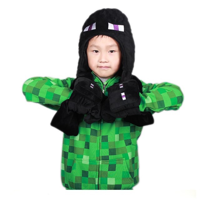 Combo mũ – khăn – bao tay Minecraft