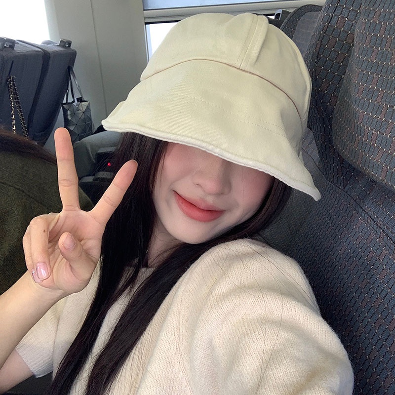 -🍊 Mũ nón chống nắng buộc nơ Ulzzang