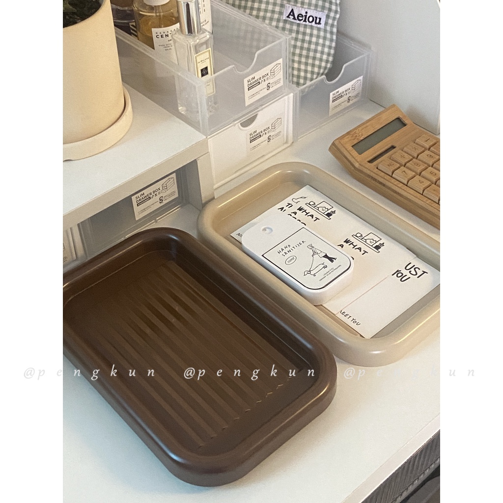 Khay đựng bút/ đồ trang điểm để bàn phong cách Hàn Quốc xinh xắn