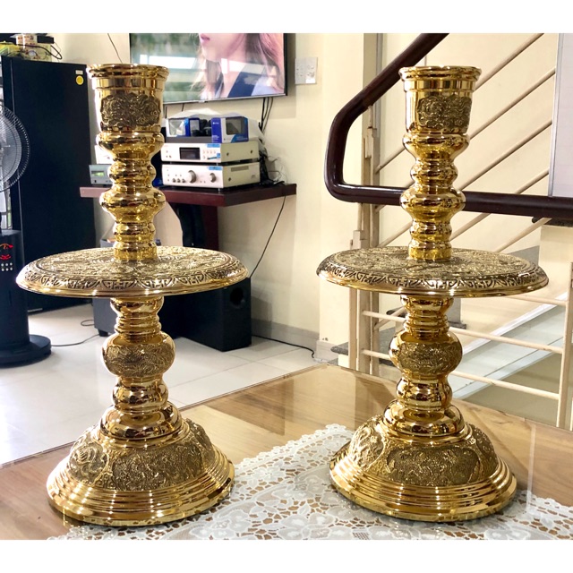 CẶP CHÂN NẾN ĐỒNG CAO 40cm