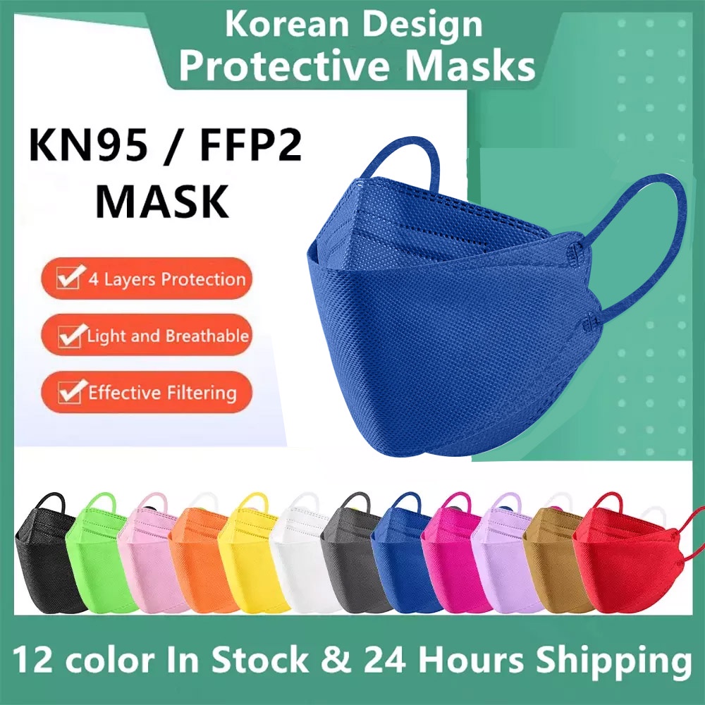 Set 10/20/50 khẩu trang 4 lớp bảo vệ Ffp2 Kn95 có thể tái sử dụng