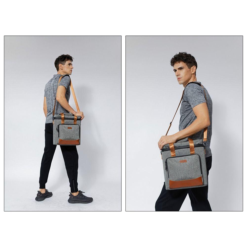 .Túi Da Đựng Rượu 3 Chai Nước Giữ Nhiệt Dung Tích 11L Phong Cách Vintage