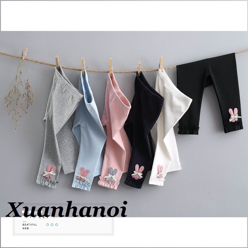 Quần bé gái legging thỏ Cotton len XHN359