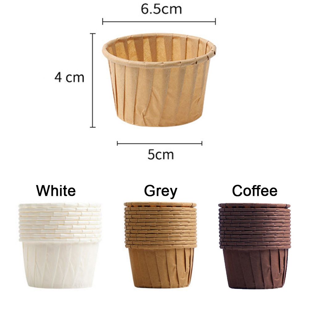 CONOPERY Bộ 100 cái cốc giấy làm bánh cupcake / bánh nướng xốp DIY mới