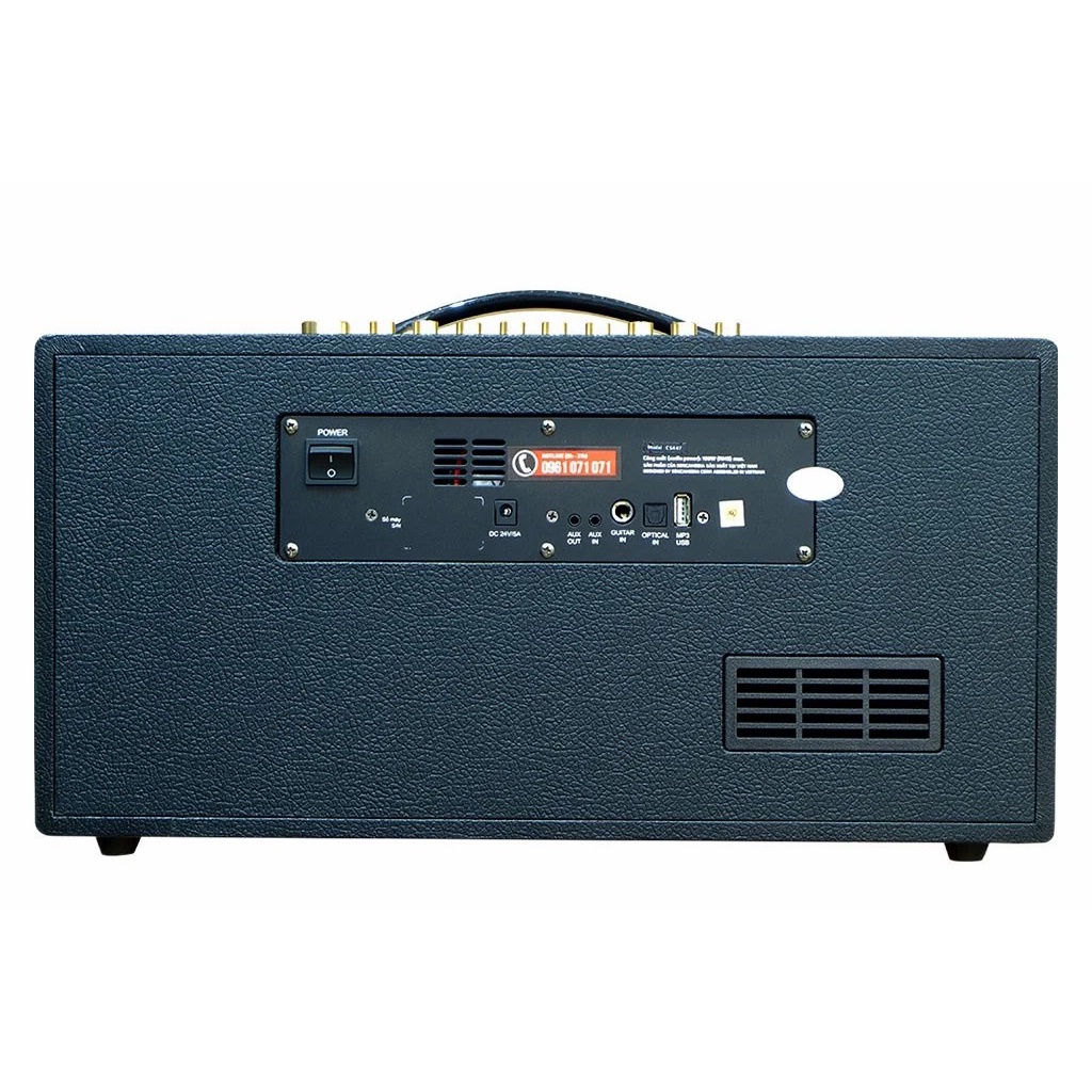 Dàn âm thanh di động ACNOS CS447 - Loa kéo tích hợp vang số chỉnh cơ - Hệ thống 2 Loa full 6.5 inch và 2 loa treble
