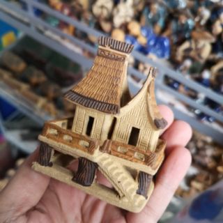 Nhà rông gốm sứ - trang trí bể cá