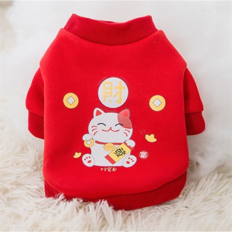 Áo tết cho thú cưng mẫu 2 chân