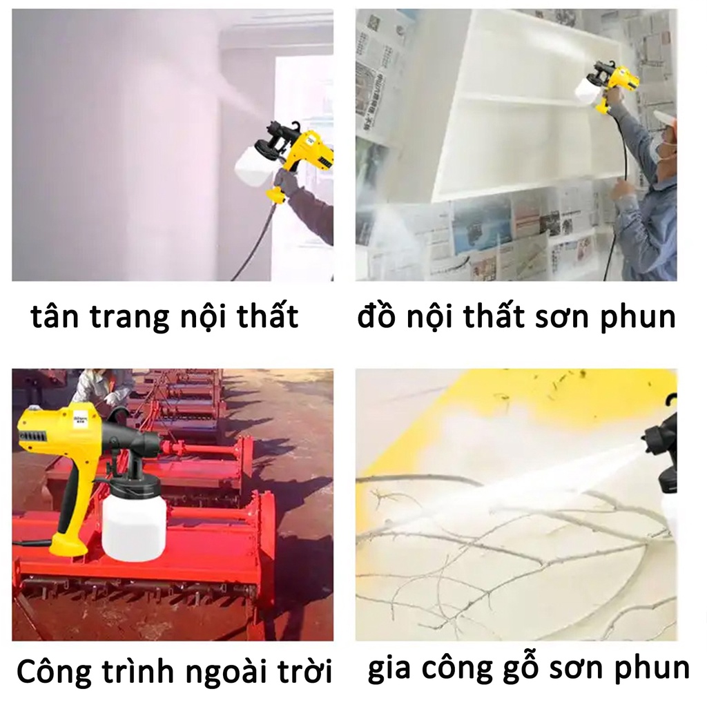Máy phun sơn dùng điện 500W Dụng Cụ Phun 220V Phích Cắm EU