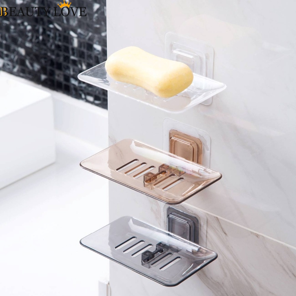 Giá Đỡ Xà Phòng / Miếng Bọt Biển Gắn Tường Tiện Dụng Cho Phòng Tắm